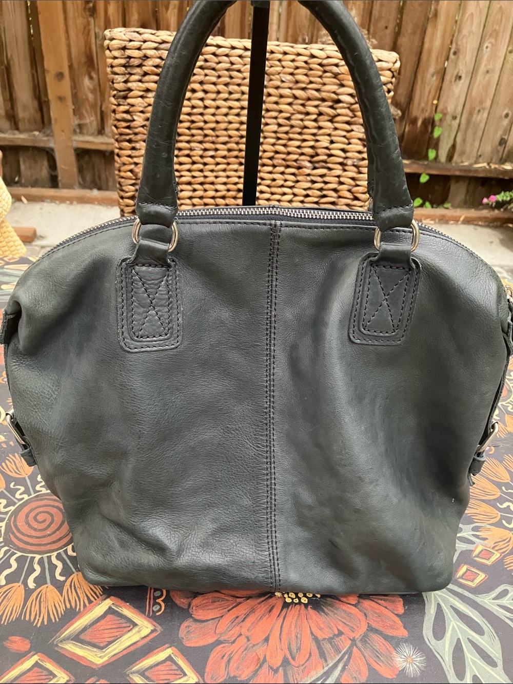 Charcoal Gray Cowboysbag Satchel